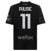 Camiseta de fútbol AC Milan Christian Pulisic 11 Cuarta Equipación 23-24 Negra - Hombre